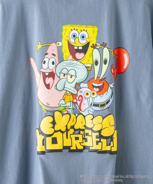 LB/S （エルビーエス）の「スポンジボブ オリジナルデザインTシャツ パトリック　イカルド　ドロップショルダー ビッグシルエット　ユニセックス（Tシャツ/カットソー・メンズ・ベージュ系その他/グリーン系その他/ホワイト系その他2/ブルー系その他2・X-LARGE/LARGE/MEDIUM/SMALL）」の18枚目の写真