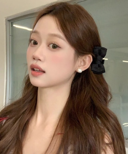 SHEPP（シープ）の「【お気に入り9,000人突破！】【2個セット】サテン ミニリボンクリップ（バレッタ/ヘアクリップ・レディース・ブラック・S）」の17枚目の写真