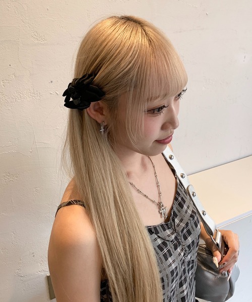 SHEPP（シープ）の「【お気に入り9,000人突破！】【2個セット】サテン ミニリボンクリップ（バレッタ/ヘアクリップ・レディース・ブラック・S）」の21枚目の写真