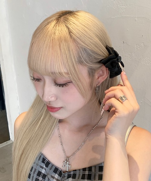 SHEPP（シープ）の「【お気に入り9,000人突破！】【2個セット】サテン ミニリボンクリップ（バレッタ/ヘアクリップ・レディース・ブラック・S）」の18枚目の写真