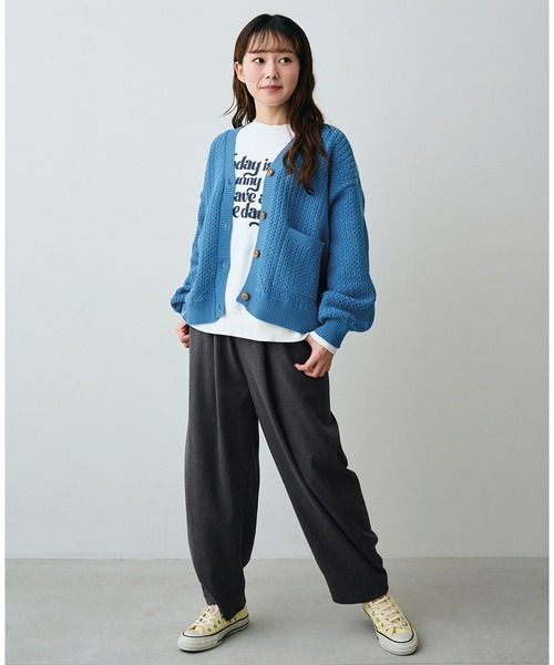 Sunny clouds（サニークラウズ）の「サニークラウズ　ほっこり袖カーディガン（カーディガン/ボレロ・レディース・ブルー/アイボリー・X-LARGE/LARGE/MEDIUM）」の17枚目の写真