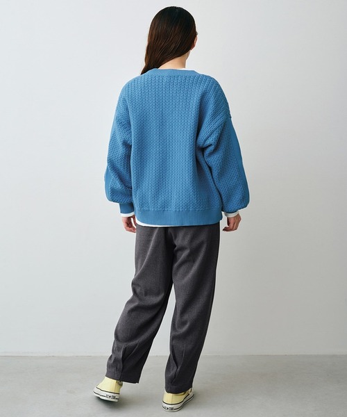 Sunny clouds（サニークラウズ）の「サニークラウズ　ほっこり袖カーディガン（カーディガン/ボレロ・レディース・ブルー/アイボリー・X-LARGE/LARGE/MEDIUM）」の19枚目の写真