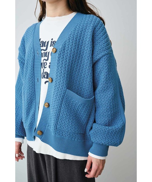 Sunny clouds（サニークラウズ）の「サニークラウズ　ほっこり袖カーディガン（カーディガン/ボレロ・レディース・ブルー/アイボリー・X-LARGE/LARGE/MEDIUM）」の22枚目の写真