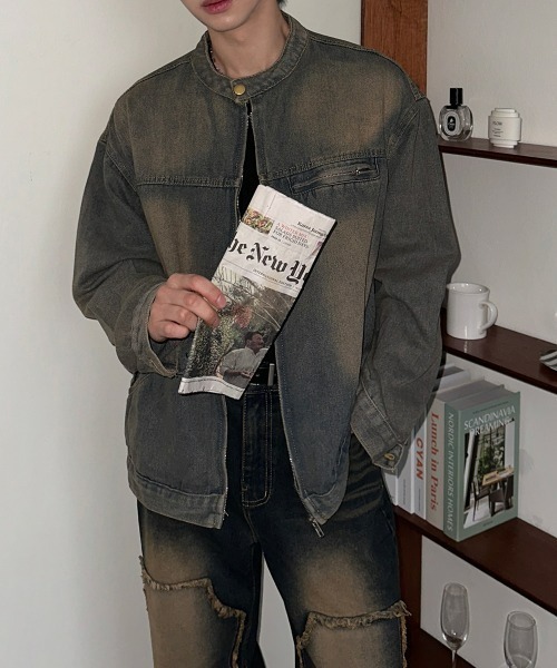 ASCLO Vintage Biker Denim Jacket