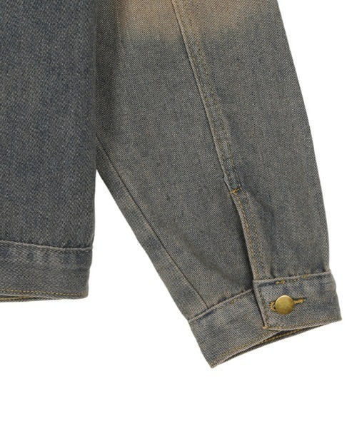 ASCLO(エジュクロ)の「ASCLO Vintage Biker Denim Jacket(デニムジャケット・メンズ・ブルー・LARGE/MEDIUM)」の15枚目の写真