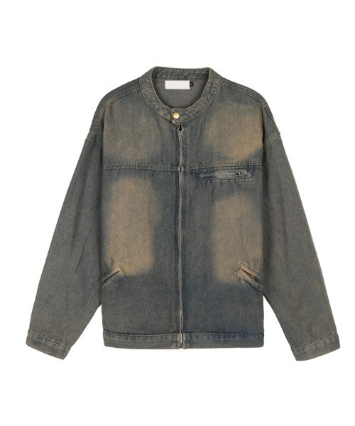 ASCLO(エジュクロ)の「ASCLO Vintage Biker Denim Jacket(デニムジャケット・メンズ・ブルー・LARGE/MEDIUM)」の12枚目の写真
