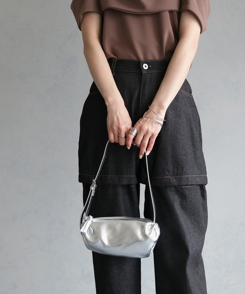 cheriella(シェリエラ)の「【cheriella】牛革ハンドバッグ(ハンドバッグ・レディース・アイボリー/シルバー/ミント・ONESIZE)」の3枚目の写真