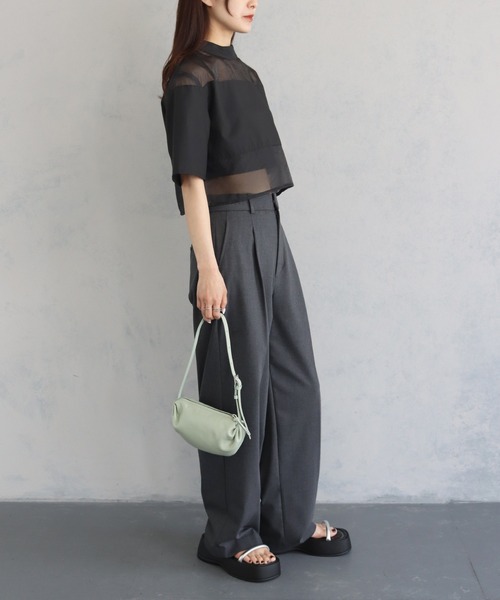 cheriella(シェリエラ)の「【cheriella】牛革ハンドバッグ(ハンドバッグ・レディース・アイボリー/シルバー/ミント・ONESIZE)」の13枚目の写真