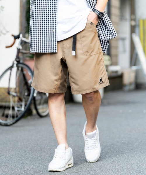 KANGOL(カンゴール)の「【KANGOL/カンゴール】別注コラボ 接触冷感 水陸両用ガーデニングクライミングショートパンツ/ボードショーツ(その他パンツ・メンズ・ブラック系/マスタード/カモフラージュ/レオパード/ベージュ/パープル/ブラック/グレー/オリーブ/ネイビー・M/L/XL)」の12枚目の写真