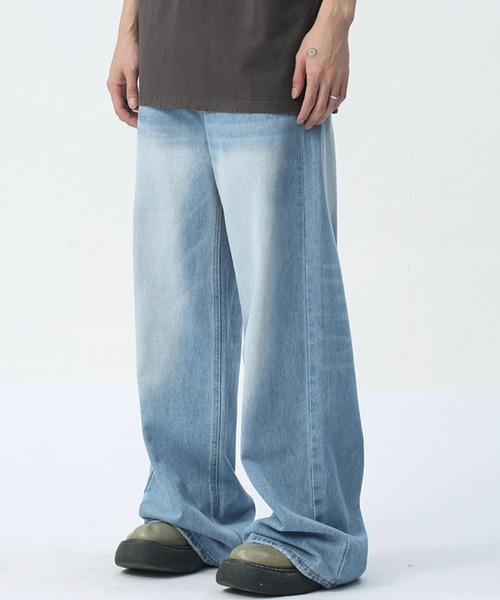 【新品未使用】 WESTBOY バギーデニム ジーンズ ルーズバギーデニムパンツ&frasl;セミワイドデニムパンツ フェード WO23SPT03「WB ORIGINALS」 メンズ レディース