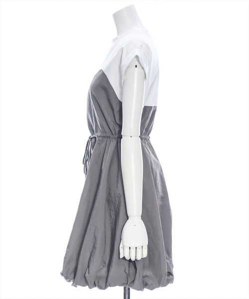 clear（クリア）の「ドッキングバルーンミニワンピース［1枚で楽ちん♪ 大人 カジュアル ショート丈］≪再入荷≫（ワンピース・レディース・ブラック/チャコールグレー・F）」の4枚目の写真