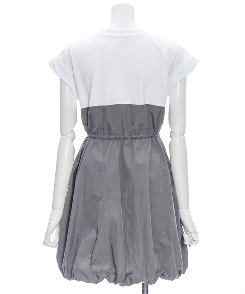 clear（クリア）の「ドッキングバルーンミニワンピース［1枚で楽ちん♪ 大人 カジュアル ショート丈］≪再入荷≫（ワンピース・レディース・ブラック/チャコールグレー・F）」の6枚目の写真