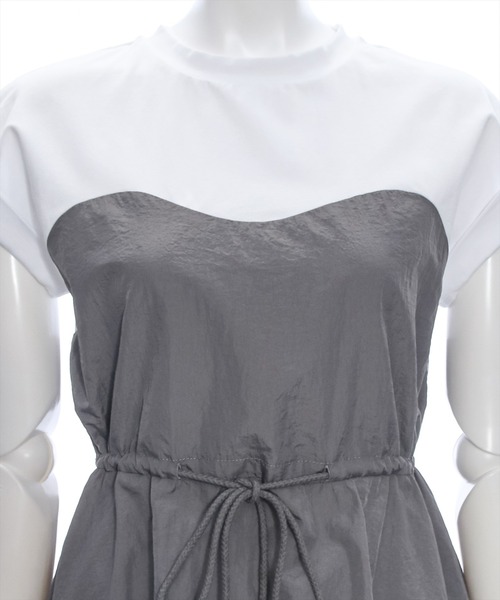 clear（クリア）の「ドッキングバルーンミニワンピース［1枚で楽ちん♪ 大人 カジュアル ショート丈］≪再入荷≫（ワンピース・レディース・ブラック/チャコールグレー・F）」の8枚目の写真