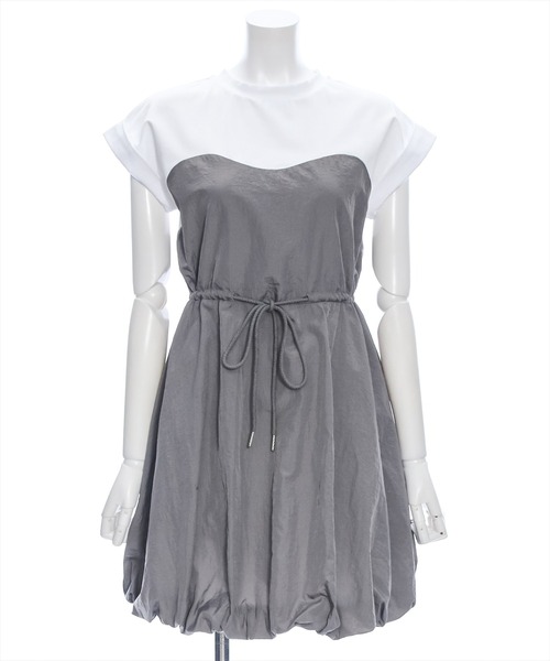 clear（クリア）の「ドッキングバルーンミニワンピース［1枚で楽ちん♪ 大人 カジュアル ショート丈］≪再入荷≫（ワンピース・レディース・ブラック/チャコールグレー・F）」の15枚目の写真