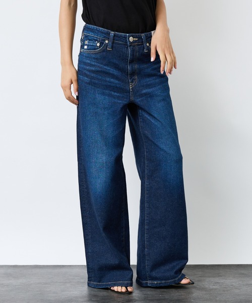 SOMETHING(サムシング)の「【SOMETHING/サムシング】LISA ワイド デニムパンツ【WEB限定】(デニムパンツ・レディース・スミクロ/ダークネイビー/アイボリー/インディゴブルー/ライトブルー・X-SMALL/S/M)」の5枚目の写真