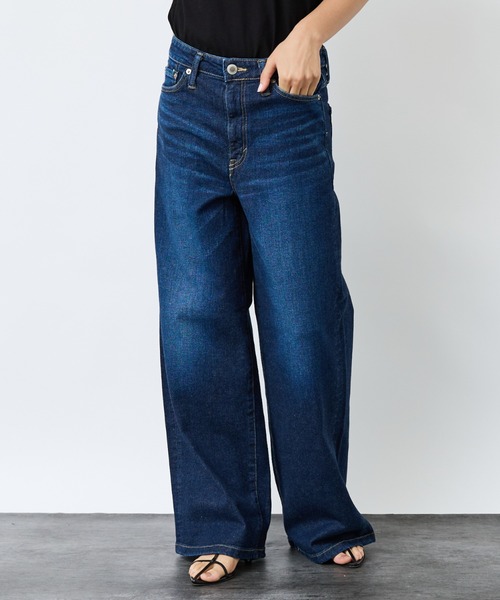 SOMETHING(サムシング)の「【SOMETHING/サムシング】LISA ワイド デニムパンツ【WEB限定】(デニムパンツ・レディース・スミクロ/ダークネイビー/アイボリー/インディゴブルー/ライトブルー・X-SMALL/S/M)」の9枚目の写真