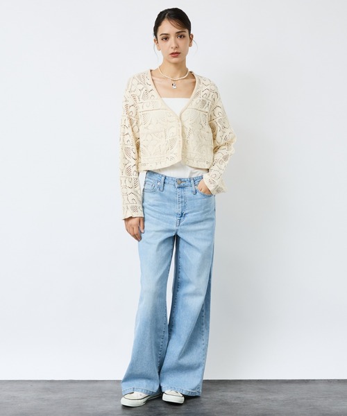 SOMETHING(サムシング)の「【SOMETHING/サムシング】LISA ワイド デニムパンツ【WEB限定】(デニムパンツ・レディース・スミクロ/ダークネイビー/アイボリー/インディゴブルー/ライトブルー・X-SMALL/S/M)」の11枚目の写真