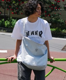GONZ SAD Shoulder Bag L /THRASHER スラッシャー撥水加工リップストップナイロンワンポイントショルダーバッグ