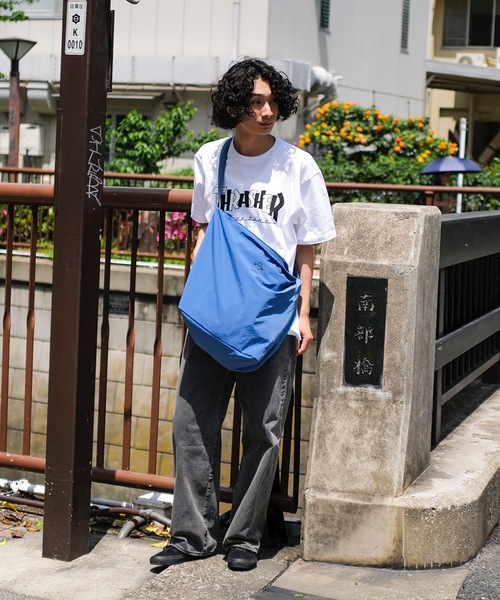 THRASHER(スラッシャー)の「GONZ SAD Shoulder Bag L /THRASHER スラッシャー撥水加工リップストップナイロンワンポイントショルダーバッグ(ショルダーバッグ・メンズ・ブルー/ライトグレー/ブラック×ホワイト・FREE)」の12枚目の写真