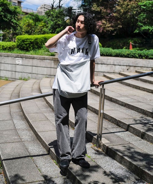 THRASHER(スラッシャー)の「GONZ SAD Shoulder Bag L /THRASHER スラッシャー撥水加工リップストップナイロンワンポイントショルダーバッグ(ショルダーバッグ・メンズ・ブルー/ライトグレー/ブラック×ホワイト・FREE)」の8枚目の写真