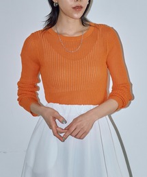 LIENCOEUR | ストライプシアーロンT(ニット/セーター)