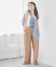【150㎝前後の小柄さんサイズ】楊柳プリーツパンツ