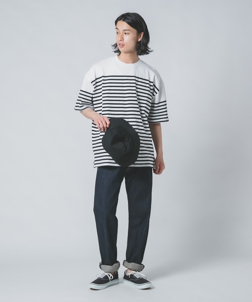 ROUGH TRADE（ラフトレード）の「【ROUGH TRADE/ラフトレード】 パネルボーダーバスクT（Tシャツ/カットソー・メンズ・ブラック/ブルー/ダークブラウン・MEDIUM/LARGE/X-LARGE）」の19枚目の写真