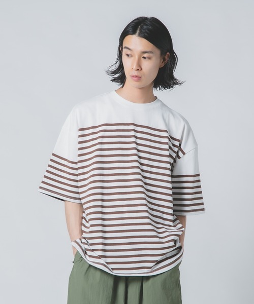 ROUGH TRADE（ラフトレード）の「【ROUGH TRADE/ラフトレード】 パネルボーダーバスクT（Tシャツ/カットソー・メンズ・ブラック/ブルー/ダークブラウン・MEDIUM/LARGE/X-LARGE）」の11枚目の写真