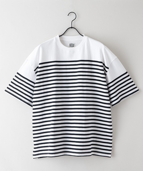 ROUGH TRADE（ラフトレード）の「【ROUGH TRADE/ラフトレード】 パネルボーダーバスクT（Tシャツ/カットソー・メンズ・ブラック/ブルー/ダークブラウン・MEDIUM/LARGE/X-LARGE）」の15枚目の写真