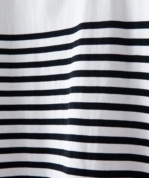 ROUGH TRADE（ラフトレード）の「【ROUGH TRADE/ラフトレード】 パネルボーダーバスクT（Tシャツ/カットソー・メンズ・ブラック/ブルー/ダークブラウン・MEDIUM/LARGE/X-LARGE）」の8枚目の写真