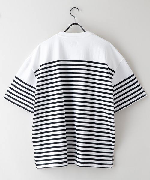 ROUGH TRADE（ラフトレード）の「【ROUGH TRADE/ラフトレード】 パネルボーダーバスクT（Tシャツ/カットソー・メンズ・ブラック/ブルー/ダークブラウン・MEDIUM/LARGE/X-LARGE）」の16枚目の写真