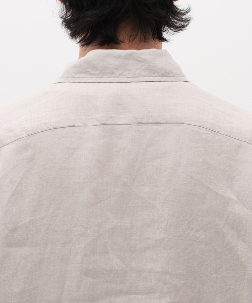 markaware(マーカウェア)の「MARKAWARE (マーカウェア) 別注 W COLLAR SHIRT LONG(シャツ/ブラウス・メンズ・ライトグレー・2/3)」の7枚目の写真