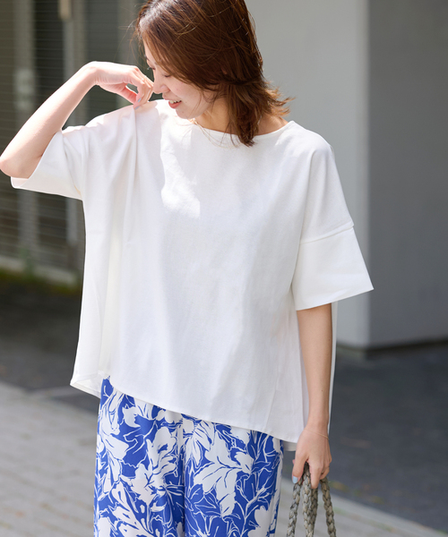JOURNAL STANDARD relume(ジャーナルスタンダード レリューム)の「《追加2》ADDICTポンチクルーネックタックプルオーバー(Tシャツ/カットソー・レディース・ベージュ/ホワイト/チャコールグレー/ブラック・FREE)」の7枚目の写真