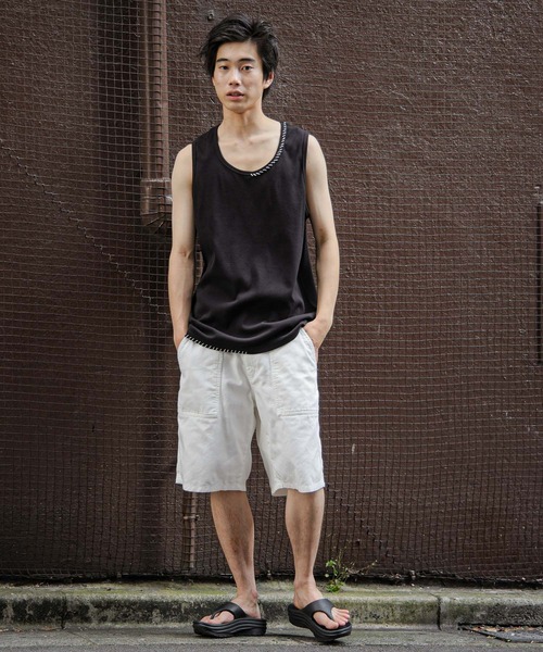 niko and...（ニコアンド）の「ペインターショートパンツ（その他パンツ・メンズ・ブラック/オフホワイト/ブルー/インディゴブルー・MEDIUM/LARGE）」の9枚目の写真