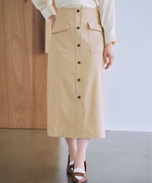 COHINA | サスペンダー付きフロントボタンスカート【低身長・小柄女性】(スカート)
