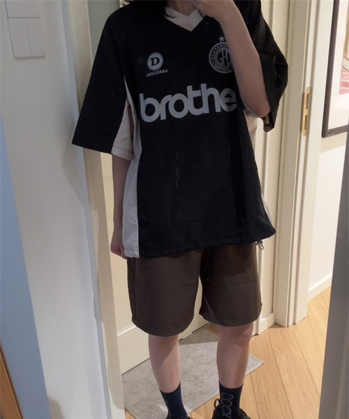 LYEON（リヨン）の「ユニフォームTシャツ/ナイロンプルオーバー（Tシャツ/カットソー・レディース・グリーン/ネイビー/ブラック・FREE）」の12枚目の写真