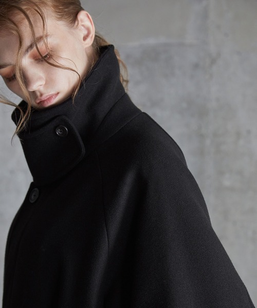 SERACE】2way over melton soutien collar coat / 2wayオーバー