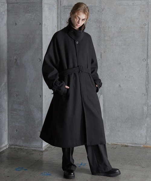 SERACE】2way over melton soutien collar coat / 2wayオーバー