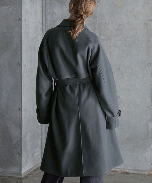 SERACE】2way over melton soutien collar coat / 2wayオーバー