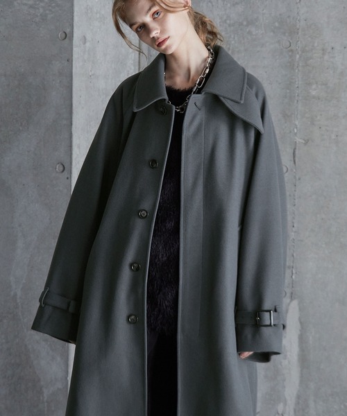 SERACE】2way over melton soutien collar coat / 2wayオーバー