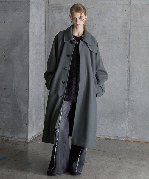 SERACE】2way over melton soutien collar coat / 2wayオーバー 