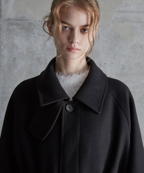 SERACE】2way over melton soutien collar coat / 2wayオーバー