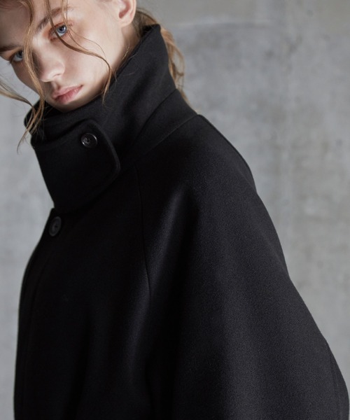 SERACE】2way over melton soutien collar coat / 2wayオーバー