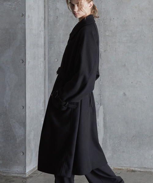 SERACE】2way over melton soutien collar coat / 2wayオーバー