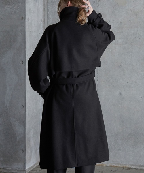 SERACE】2way over melton soutien collar coat / 2wayオーバー