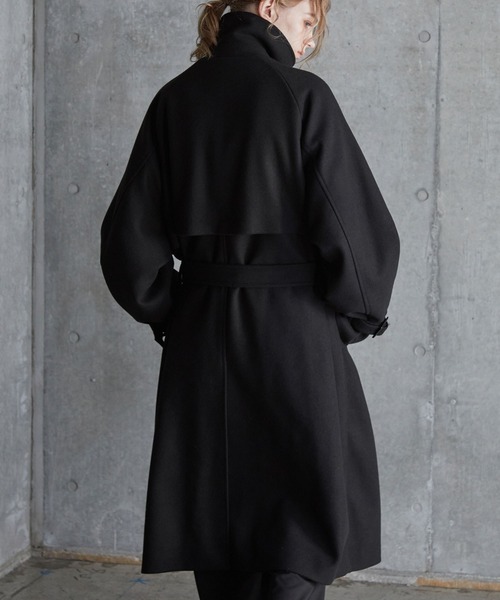 SERACE】2way over melton soutien collar coat / 2wayオーバー