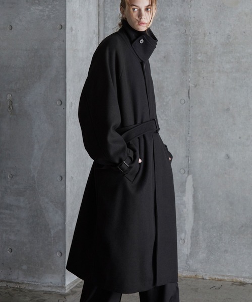 SERACE】2way over melton soutien collar coat / 2wayオーバー