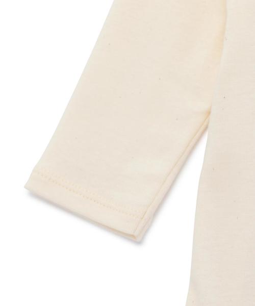 green label relaxing（グリーンレーベルリラクシング）の「オーガニックコットン フライス ボディスーツ◆（ロンパース・キッズ・オフホワイト/ライトグレー・55-65cm/75cm/85cm）」の5枚目の写真