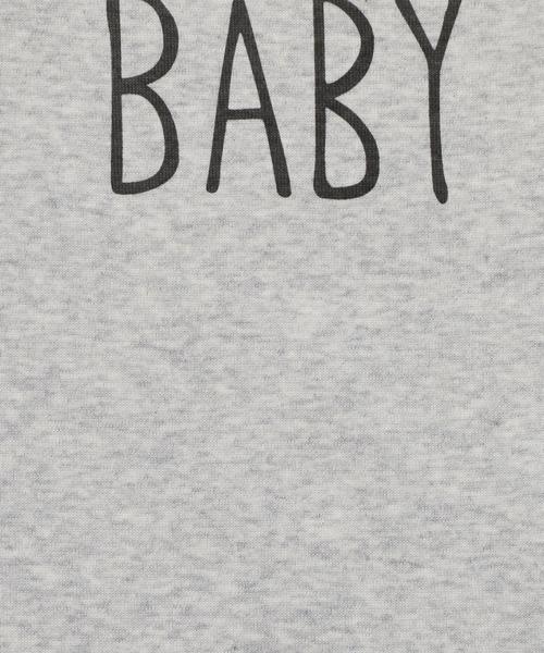 green label relaxing（グリーンレーベルリラクシング）の「オーガニックコットン フライス ボディスーツ◆（ロンパース・キッズ・オフホワイト/ライトグレー・55-65cm/75cm/85cm）」の3枚目の写真