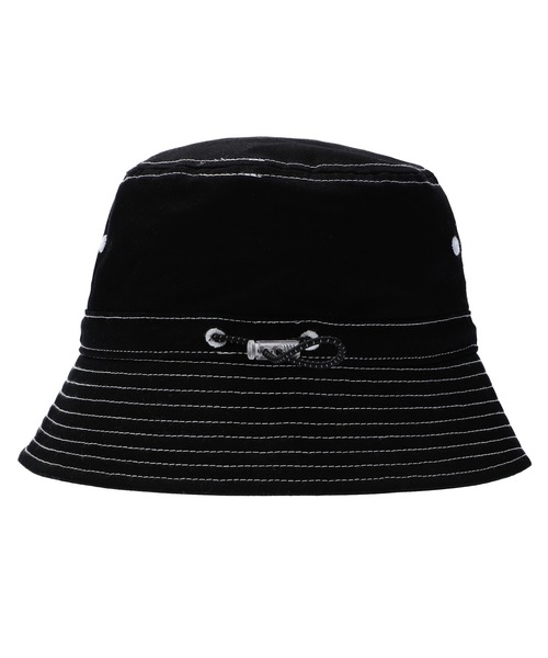 X-girl（エックスガール）の「STITCH BUCKET HAT（ハット・レディース・ホワイト/ブラック/ブラウン・ONE SIZE）」の11枚目の写真